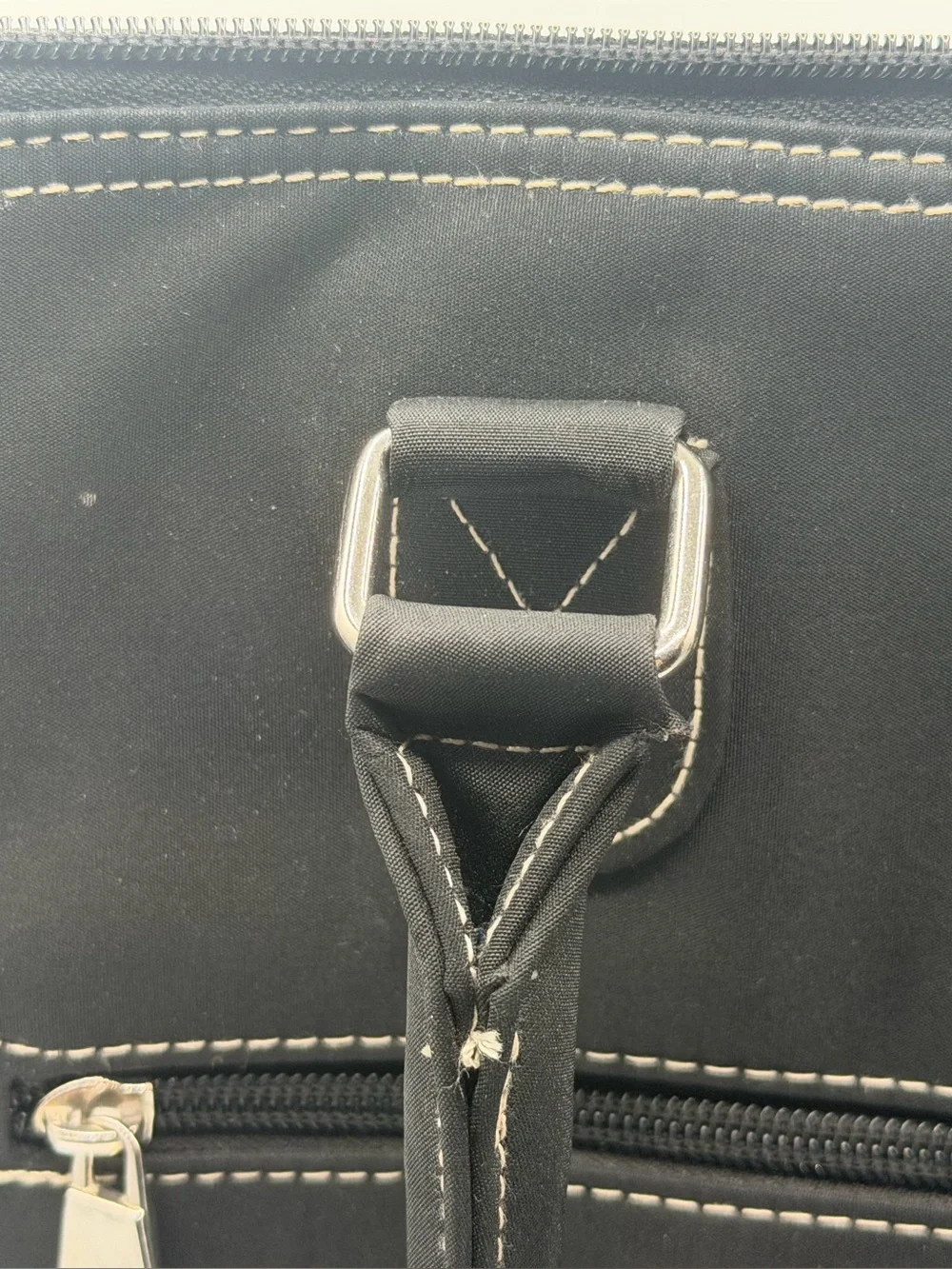 Franklin Covey Black Nylon Laptop Briefcase Business Tote Computer Bag